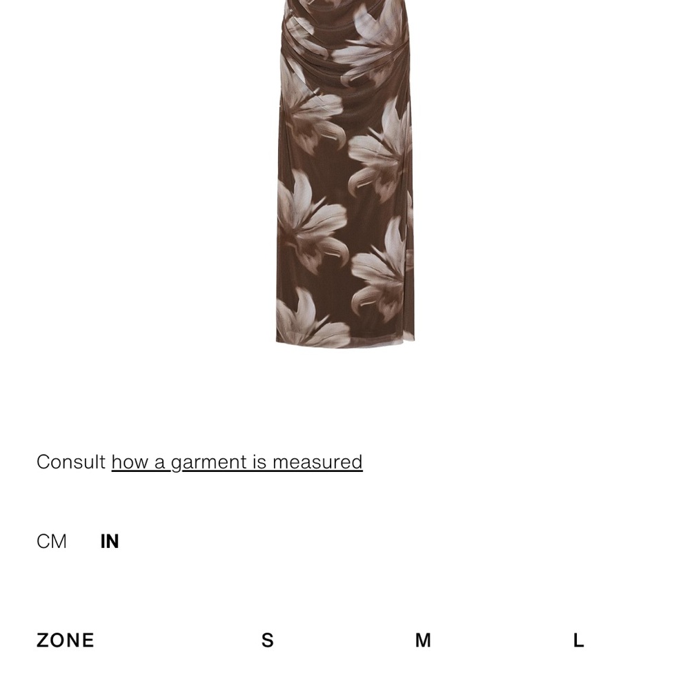 Zara Brown Floral Maxi Dress - Picture 7 of 8